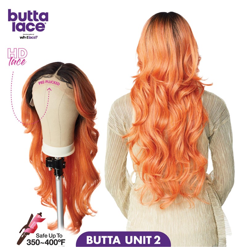 Sensationnel Butta Lace Wigs - Unit 2 Extra Wide 5 Inch Deep Parting Synthetic Preplucked Hairline Glueless Lacefront (1B OFFBLACK) - Image 4